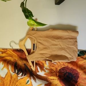 Kendall & Kylie Womens Tan M Tank Top